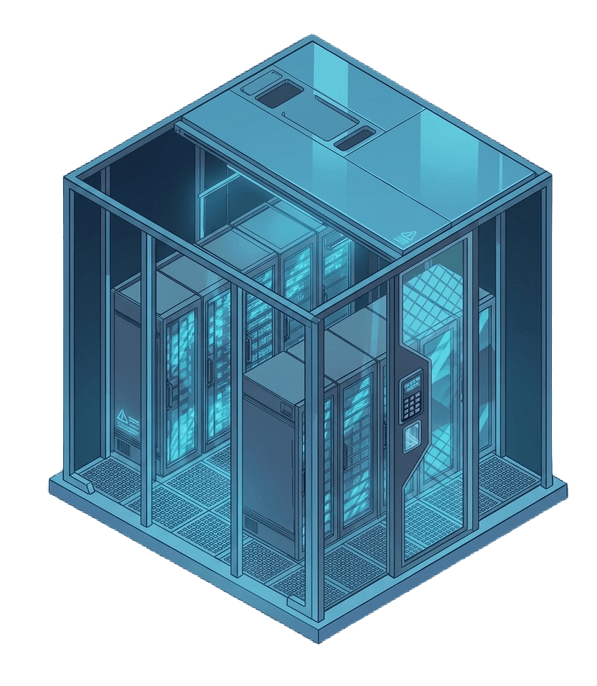 Salle dédiée en datacenter